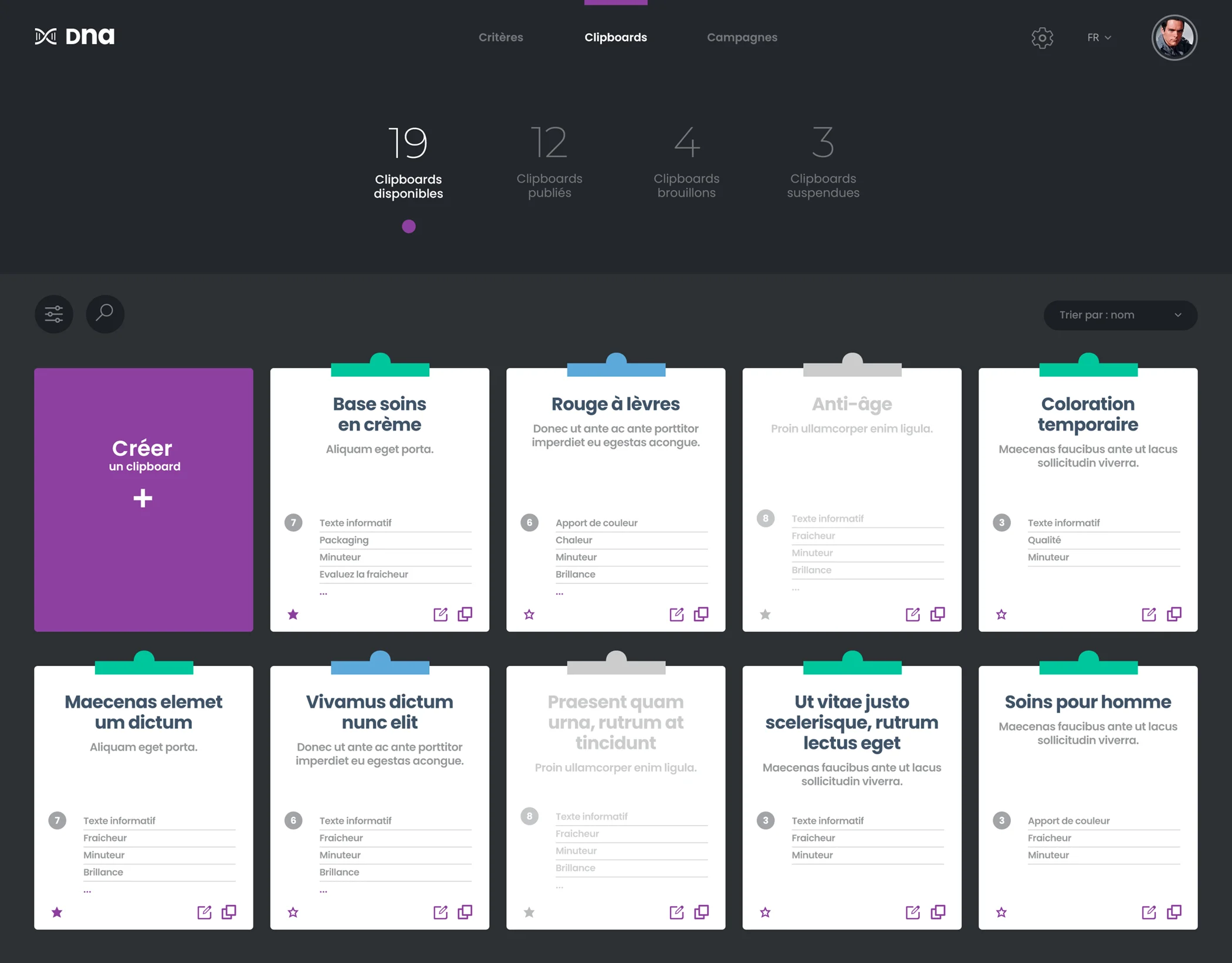 UI/UX designer — Projet : DNA